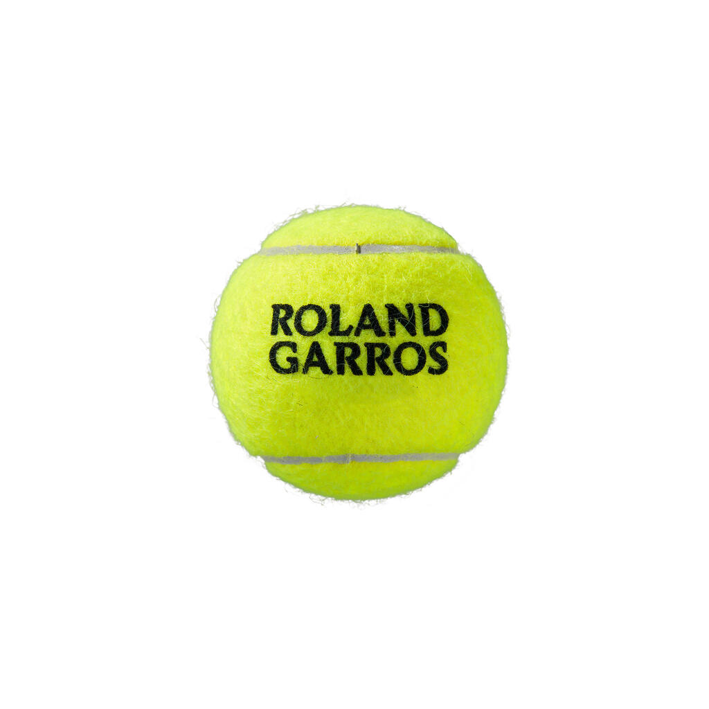 Tennisepall Roland Garros Clay, 4 tk pakis, kollane