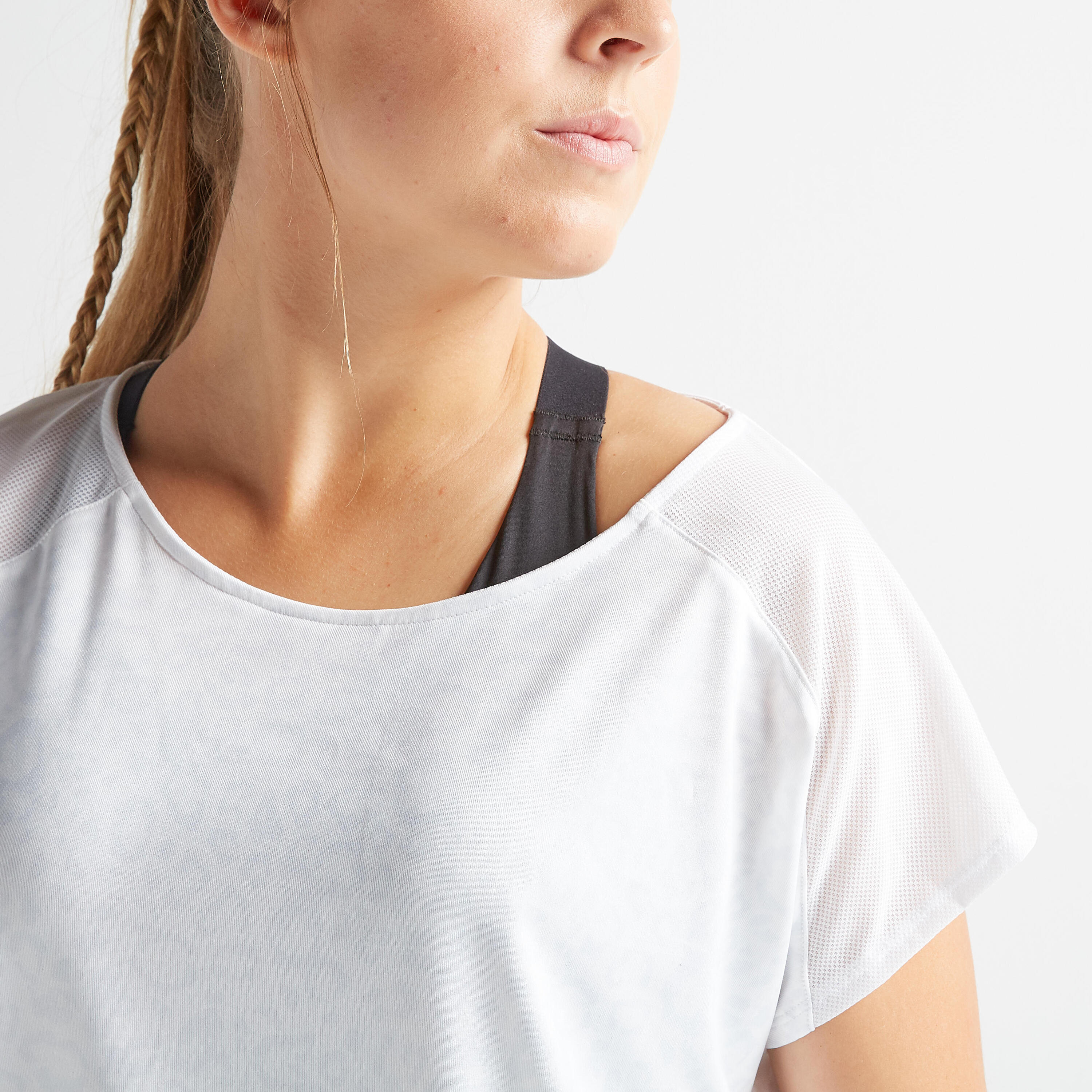 Women's Fitness Cardio Training T-Shirt 120 - White 4/6
