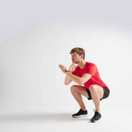 Men's Cardio Training Fitness T-Shirt 100 - Red