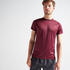Men recycled polyester gym t-shirt - burgundy