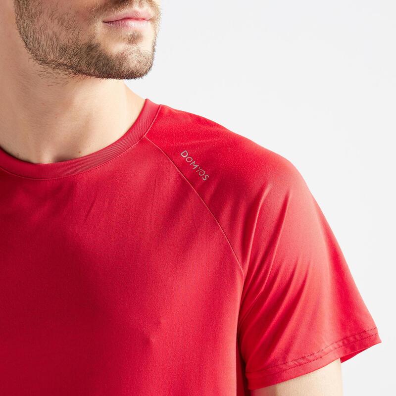 T-shirt fitness cardio training homme 100 rouge