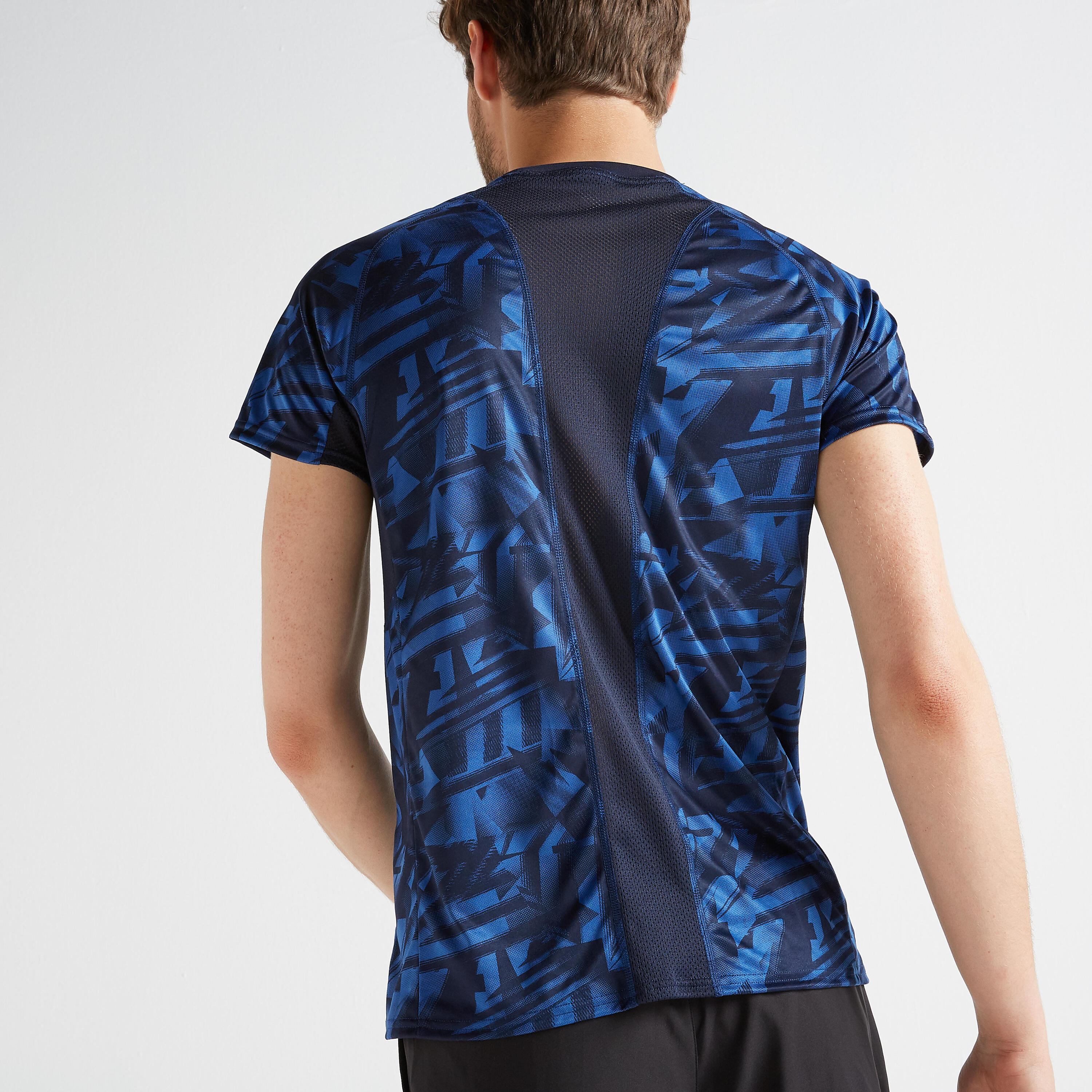 Men's Fitness Cardio Training T-Shirt 120 - Printed Blue 6/10
