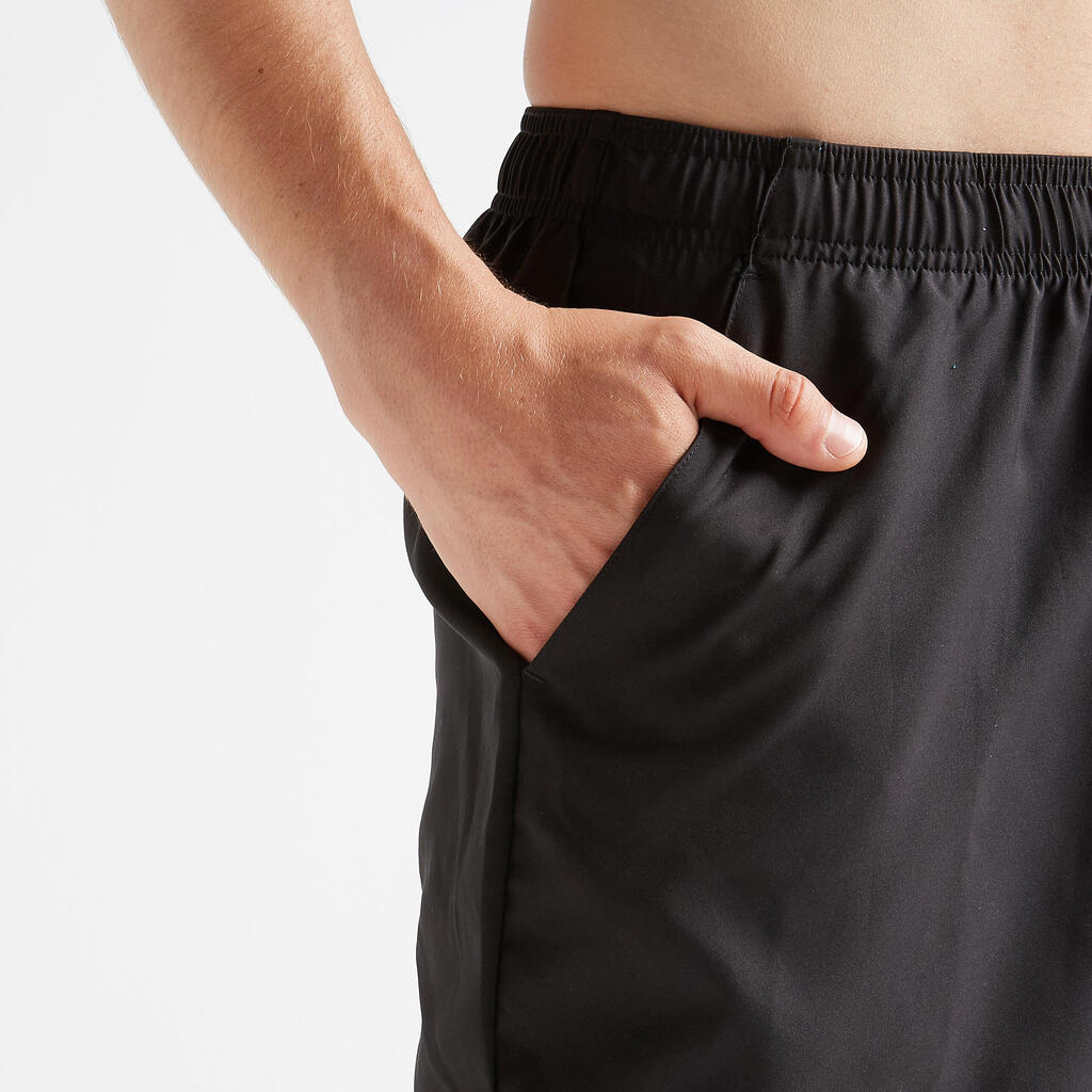 Short de fitness basic respirant homme - noir