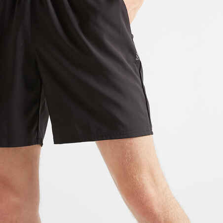 Short fitness pantalón corto chándal Hombre Domyos FST 100 negro