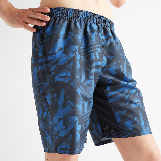 Men's ZipPocket Fitness Short With Mesh Blue