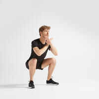 Men's Cardio Fitness Training T-Shirt FTS 100 - Black