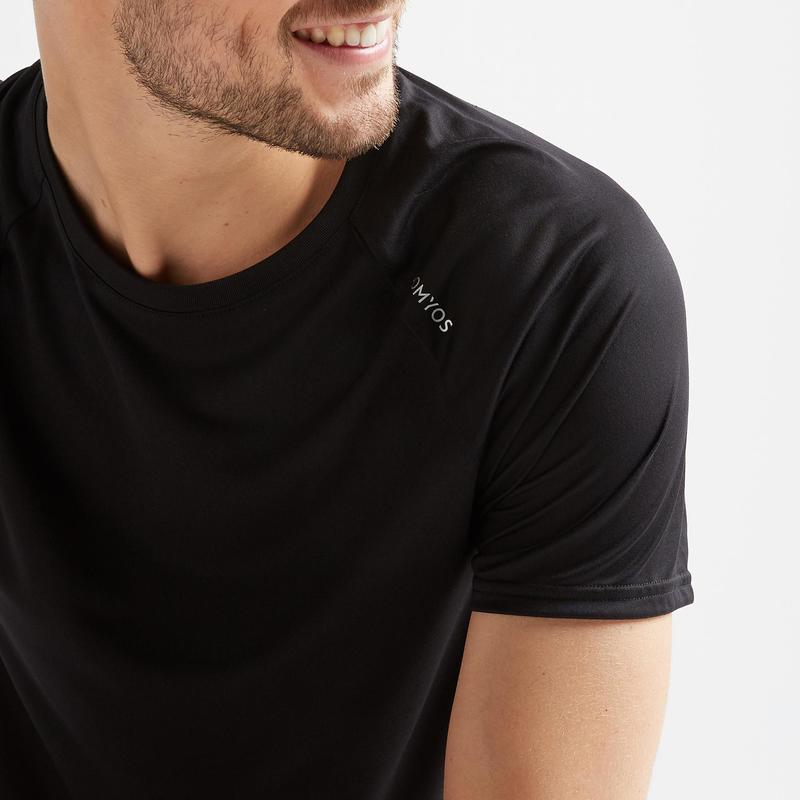 Erkek Siyah Tisort Fitness Kardiyo Fts100 Domyos By Decathlon
