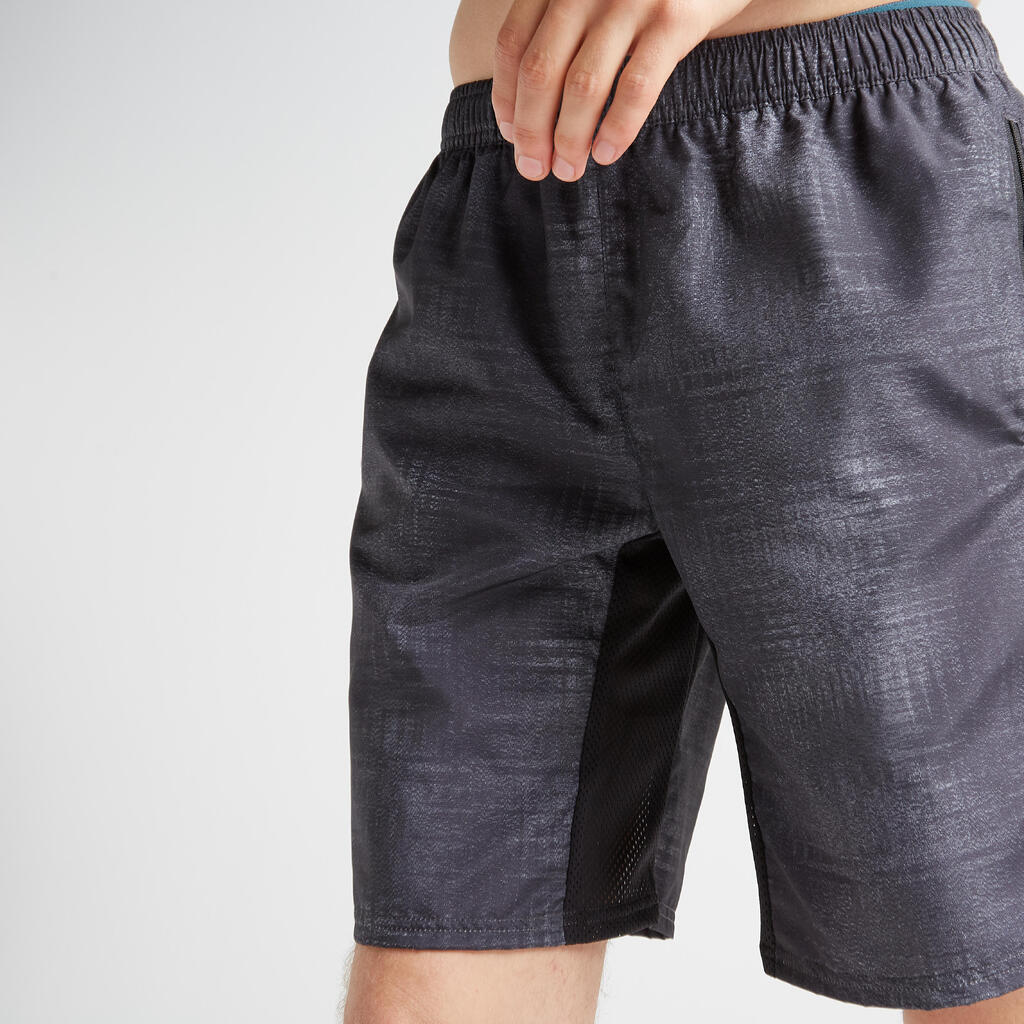 Shorts FST 120 Cardio Fitness Herren Camouflage grau