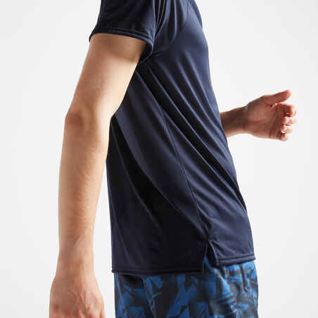Men's Fitness Cardio Training T-Shirt 100 - Navy Blue