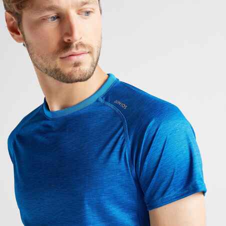 Men's Fitness Cardio Training T-Shirt 120 - Mottled Blue