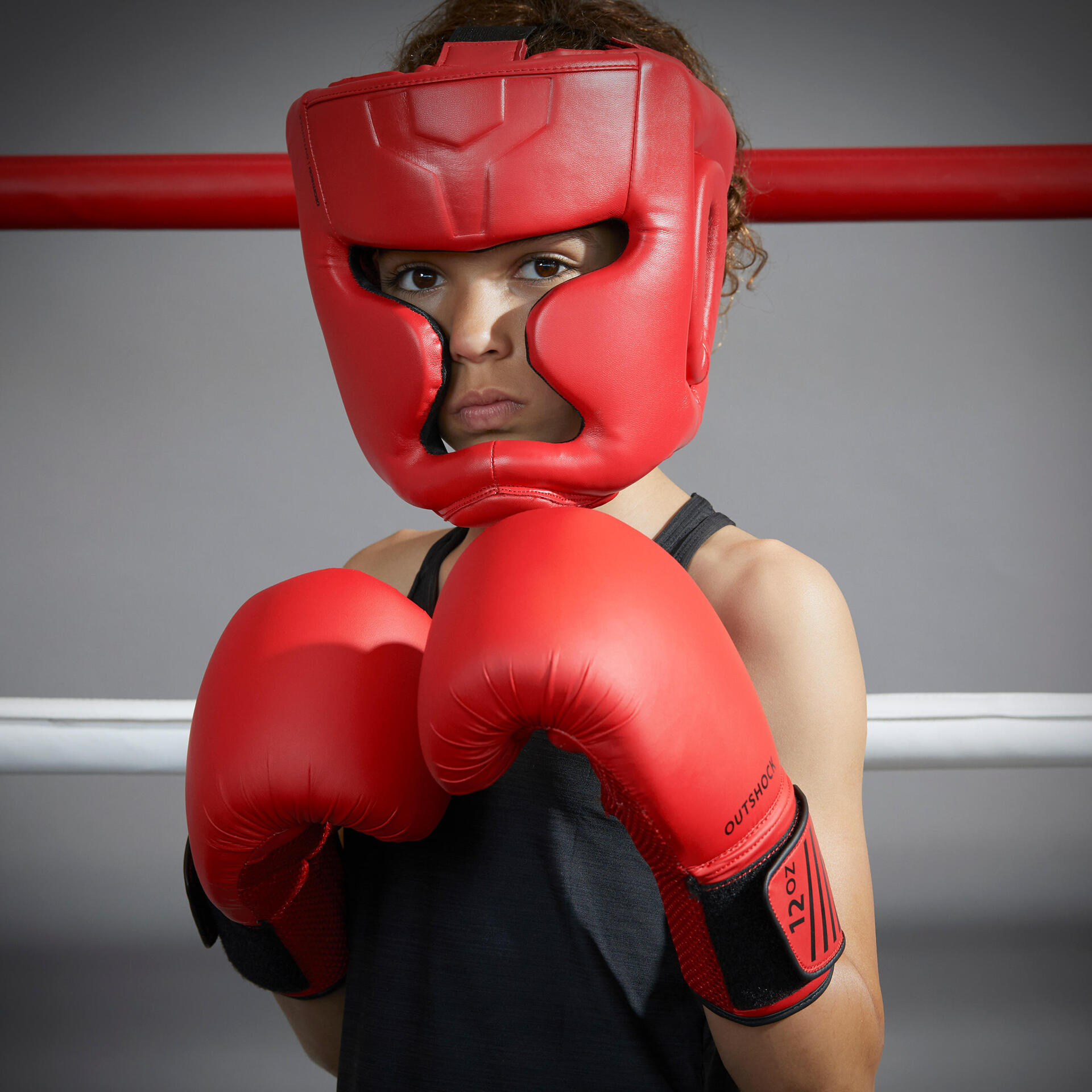 DECATHLON DOMYOS OUTSHOCK KIT PUNCHING BALL JUNIOR + GANTS DE BOXE 4OZ