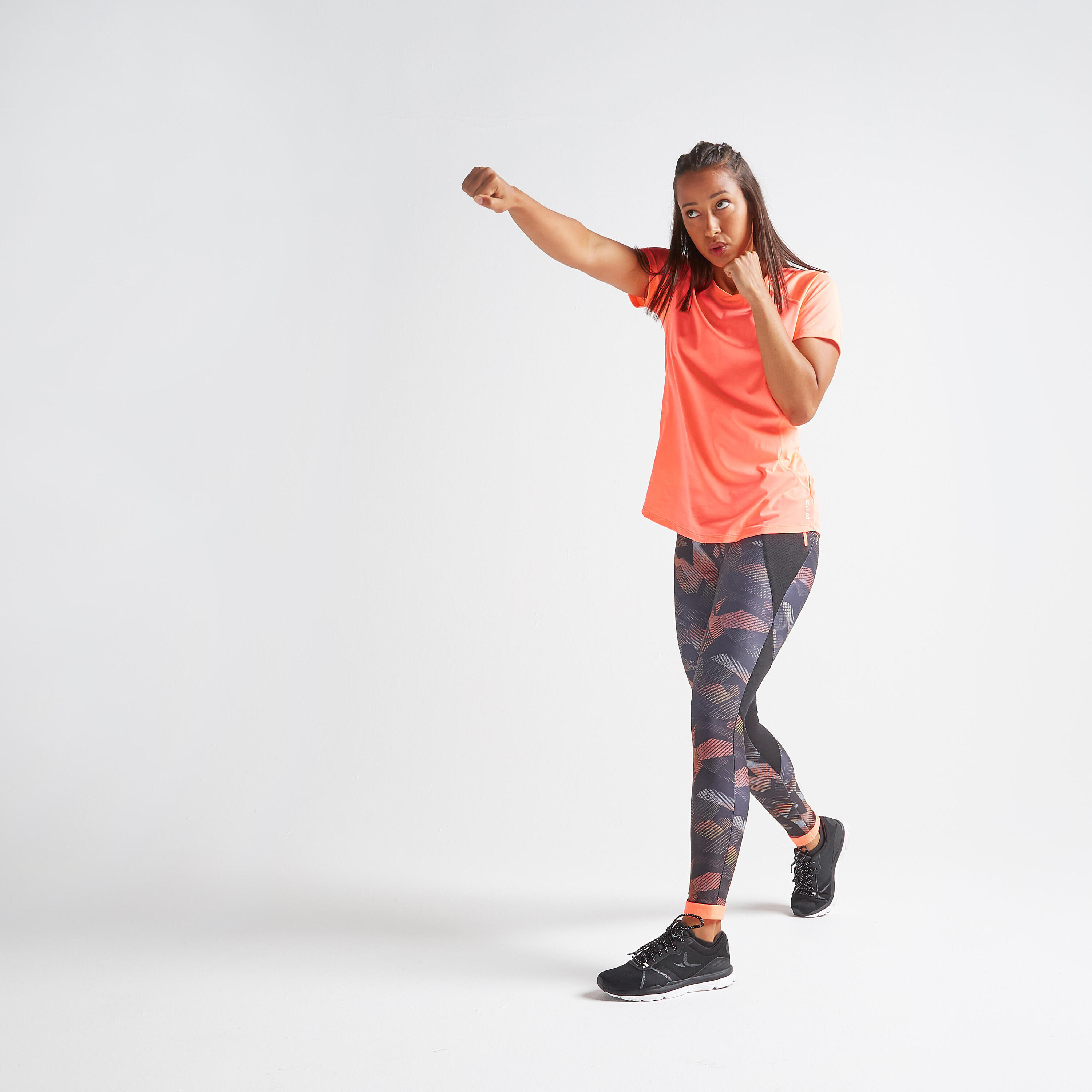 Women's Fitness Cardio Training T-Shirt - Coral 2/6