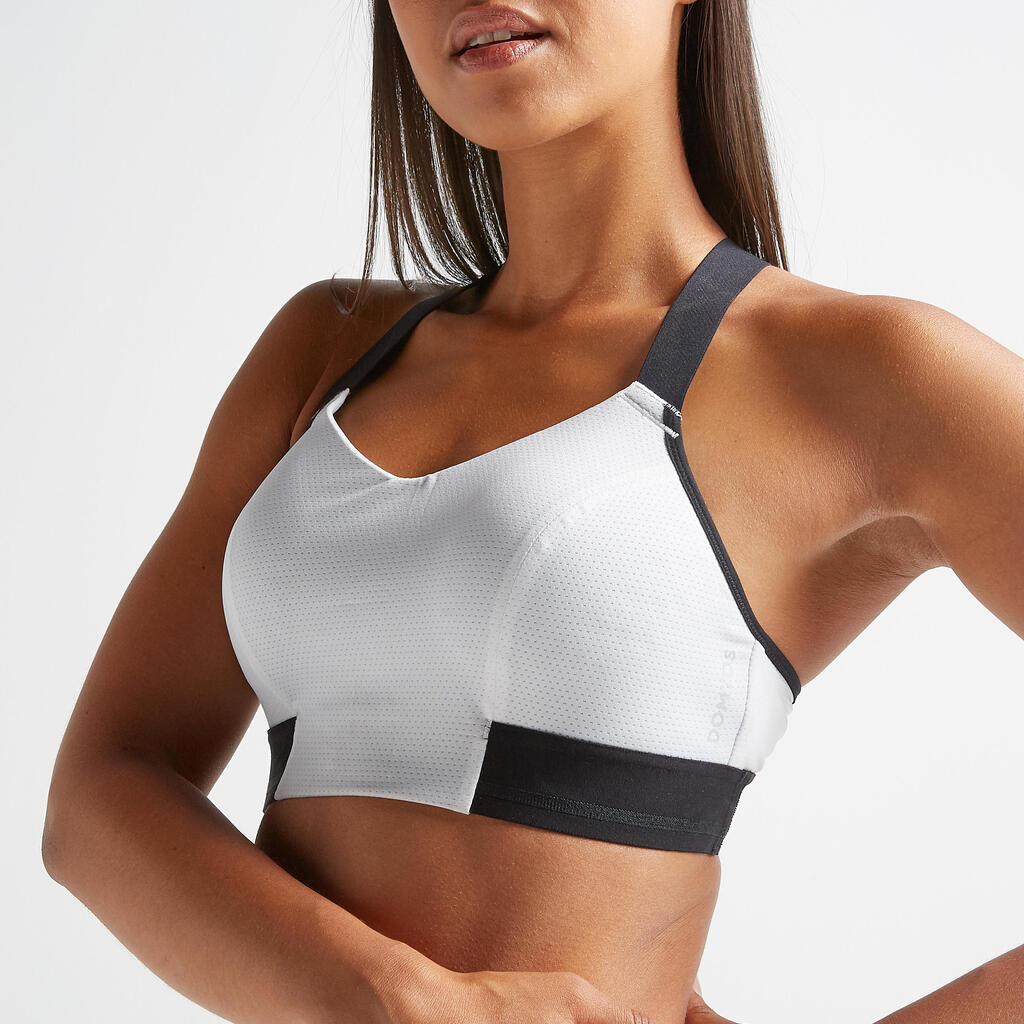 Sport-BH, Bustier Fitness mittlerer Halt 500