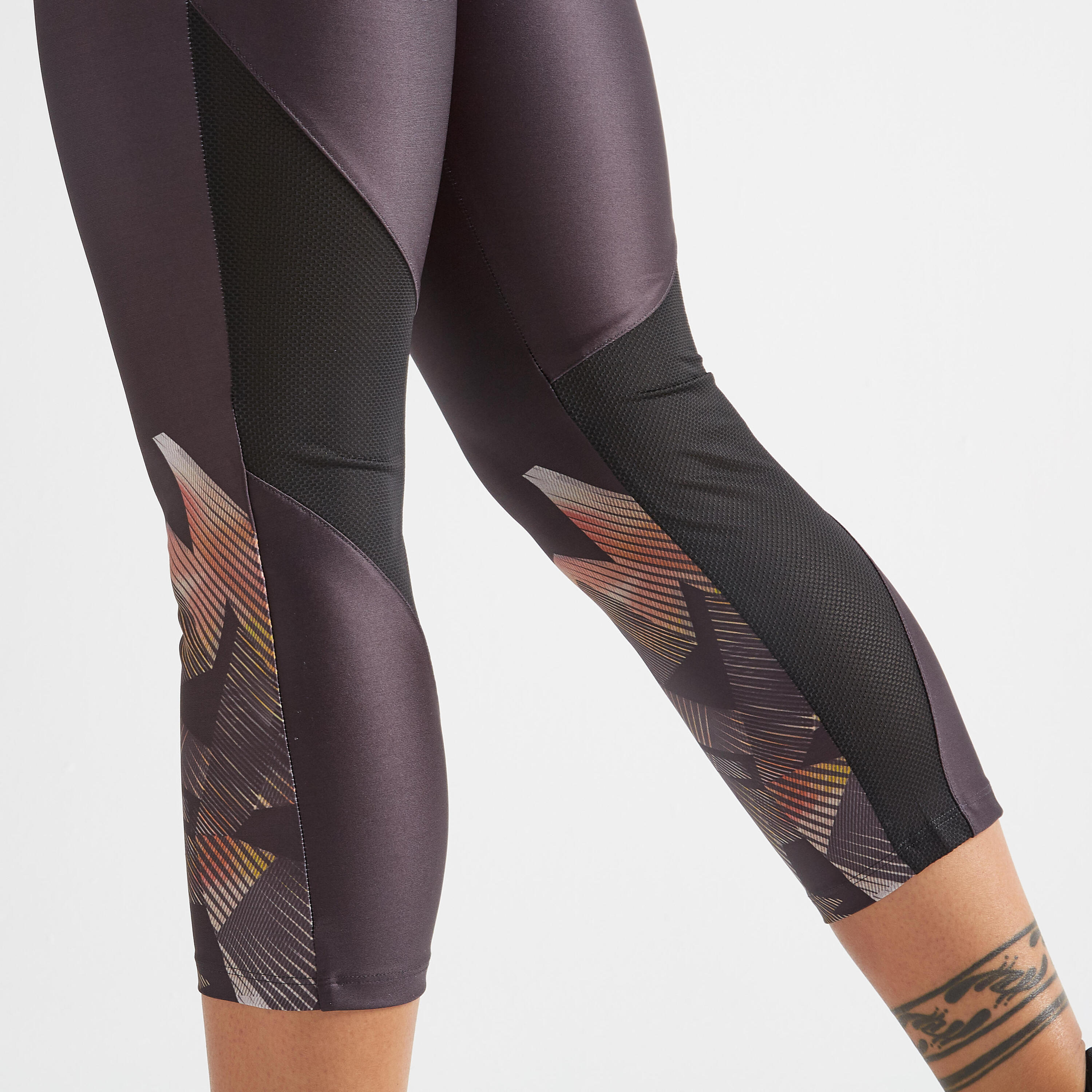 Women's 7/8 Fitness Cardio Training Leggings 500 - Print 5/6