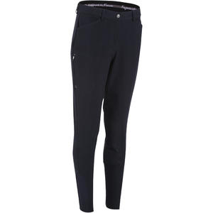 Pantalón equitación mujer BR500 badanas Azul marino