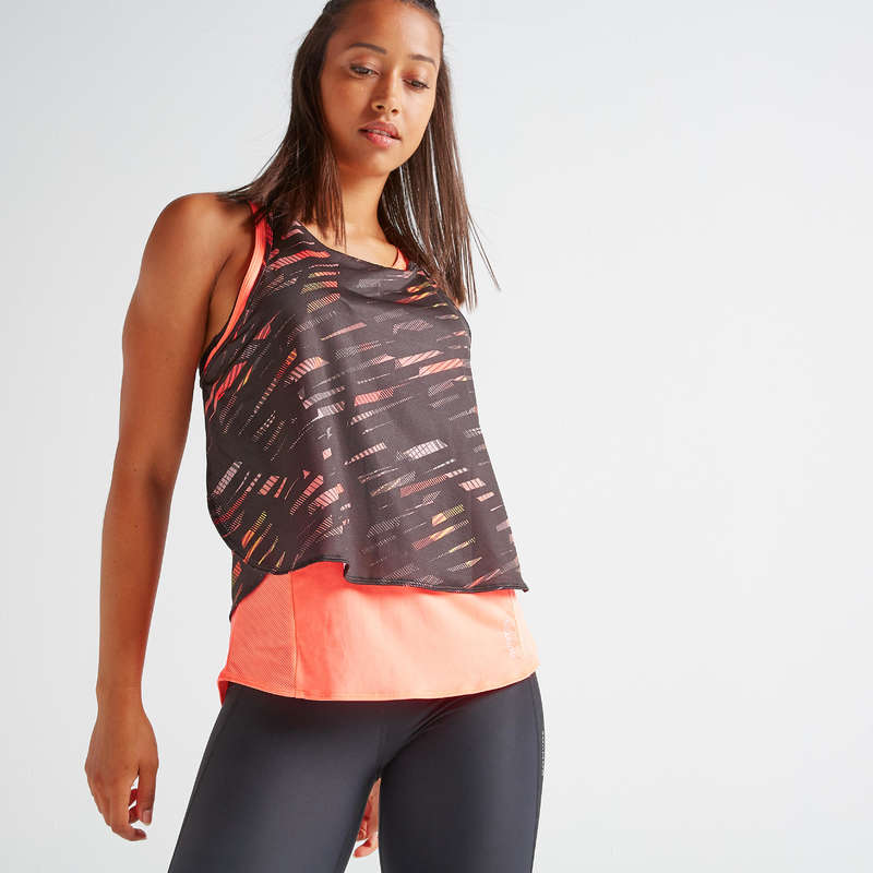 FITNESS CARDIO CONFIRMED WOMAN CLOTHING Fitness and Gym - FTA 520 3-in-1 Tank Top DOMYOS - Fitness and Gym