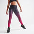 Women Polyester Gym Leggings with Zip Pocket - Ombre Pink