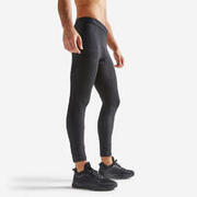 Men Polyester Skin-Fit Gym Tights - Black