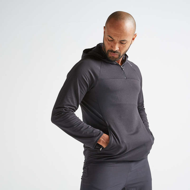 DOMYOS FSW 500 Cardio Fitness Sweatshirt - Black | Decathlon