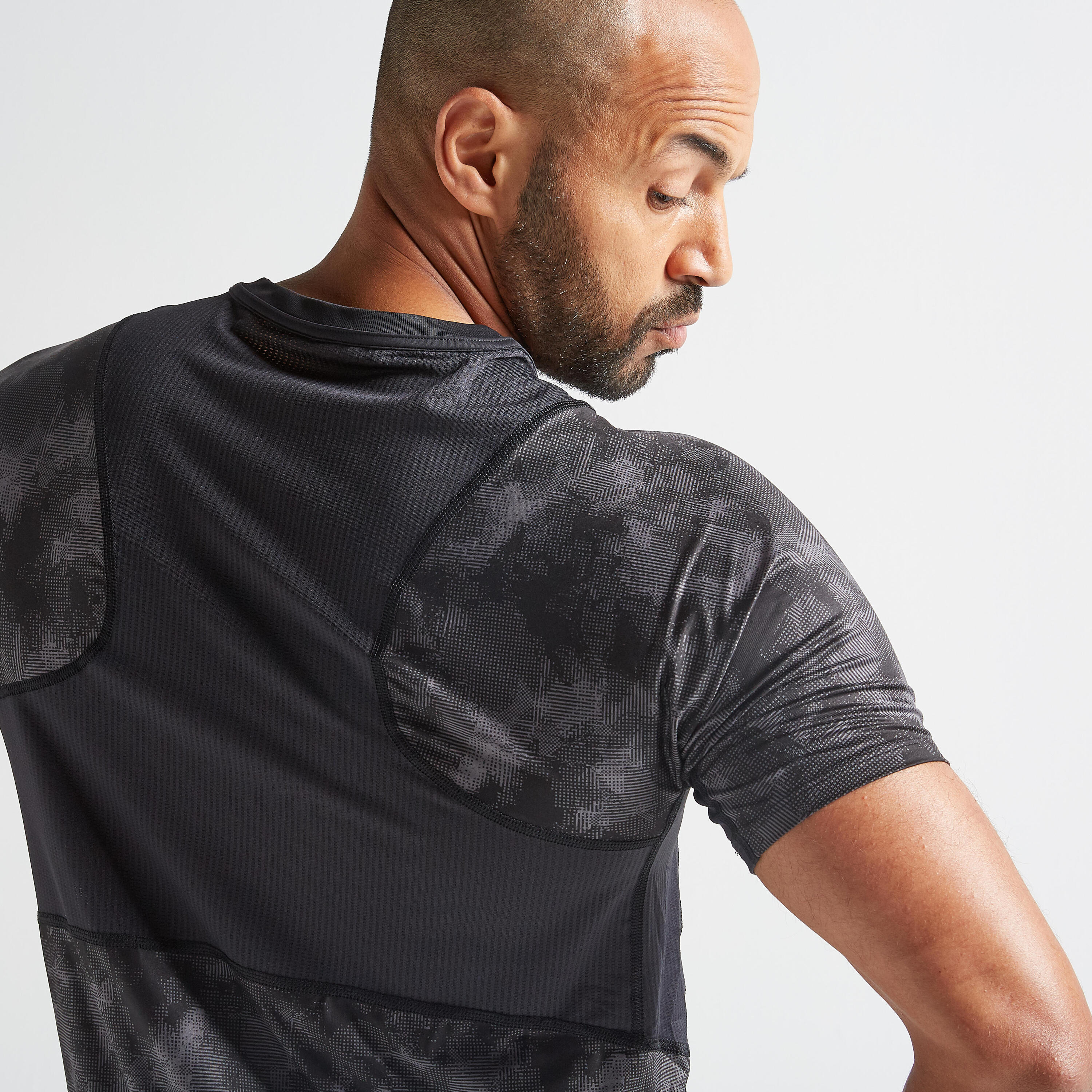 FTS 500 Fitness Cardio Training T-Shirt - Grey/Black 5/9