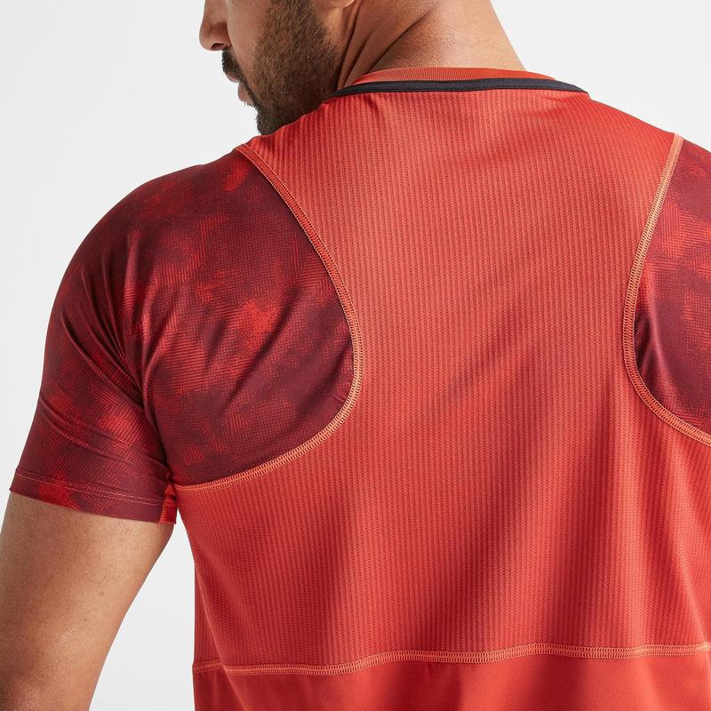 t shirt rouge fille decathlon