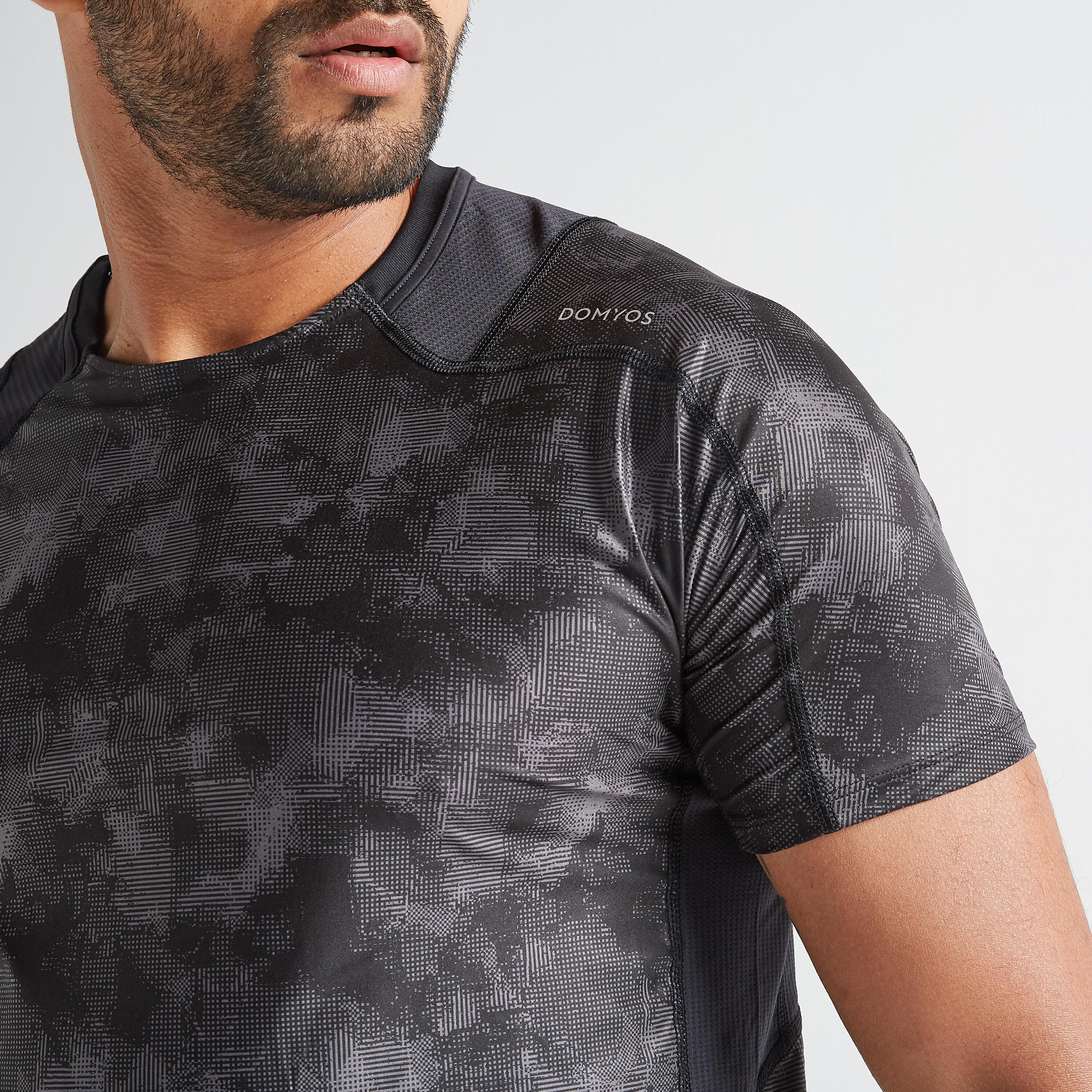 FTS 500 Fitness Cardio Training T-Shirt - Grey/Black 3/9
