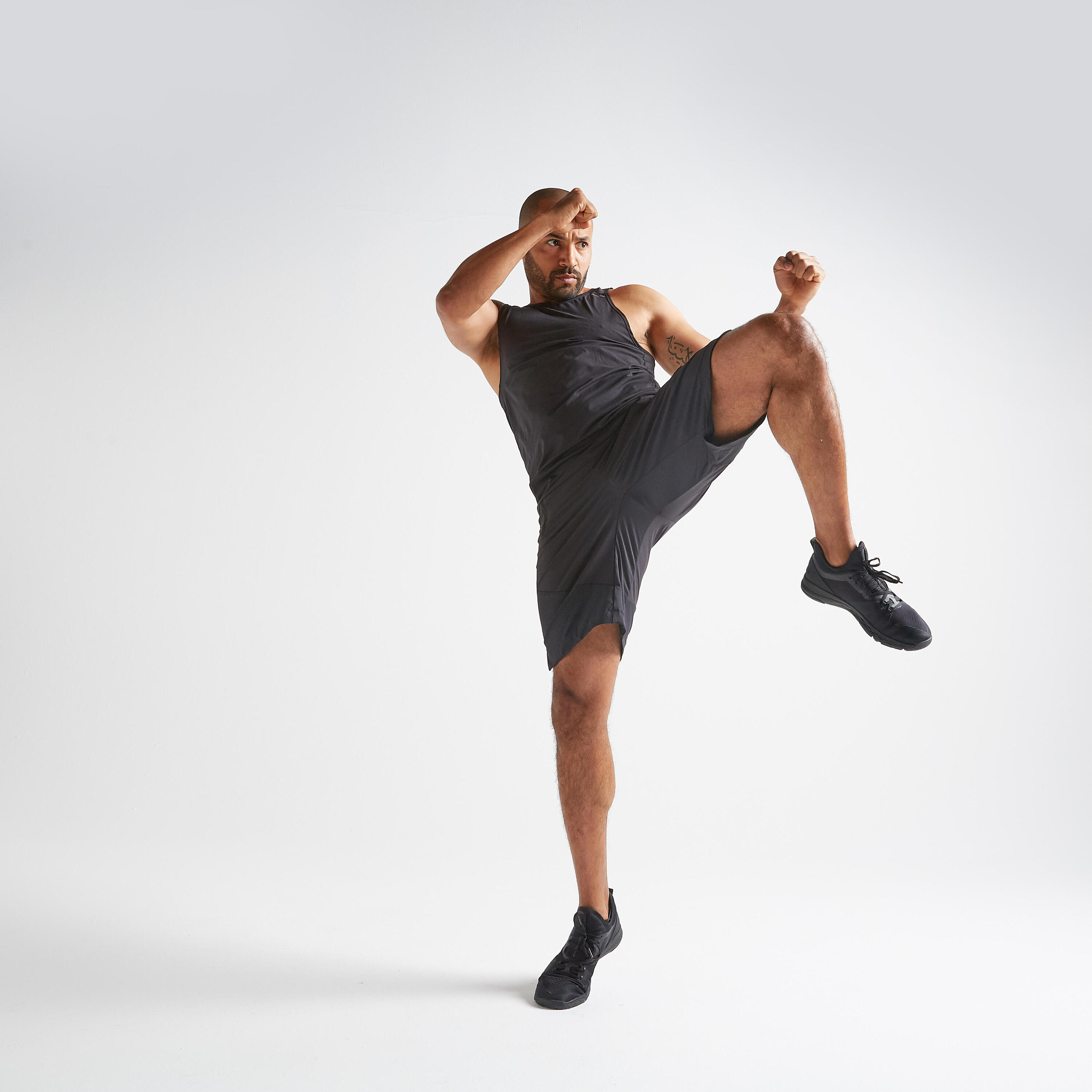 Men's Fitness Cardio Training Shorts 500 - Black 2/7