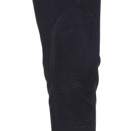 Pantalon équitation femme BR500 basanes marine