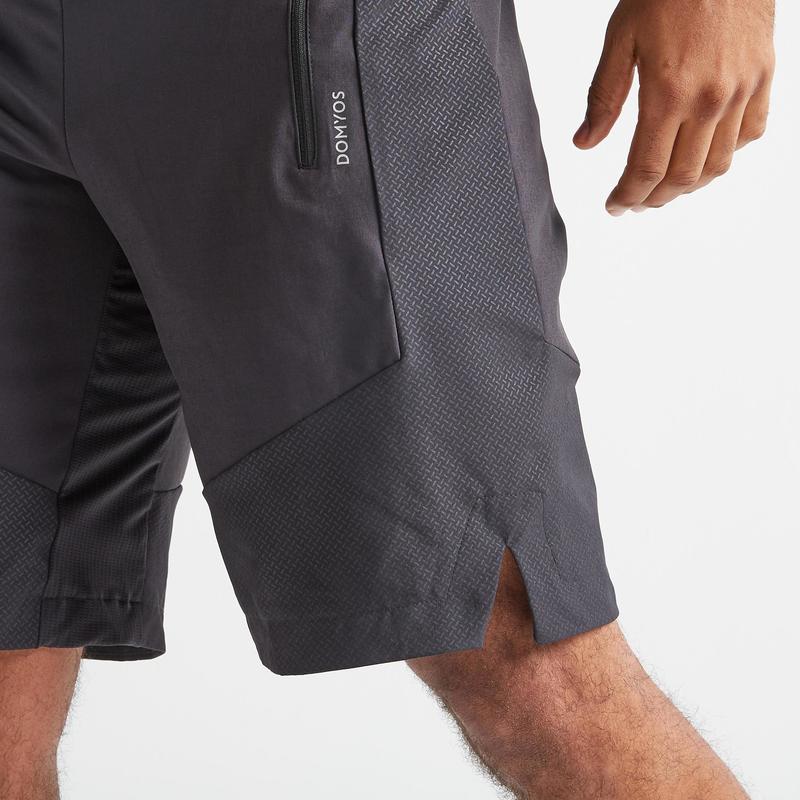 Erkek Siyah Seritli Spor Sortu Fitness Kardiyo 500 Domyos By Decathlon