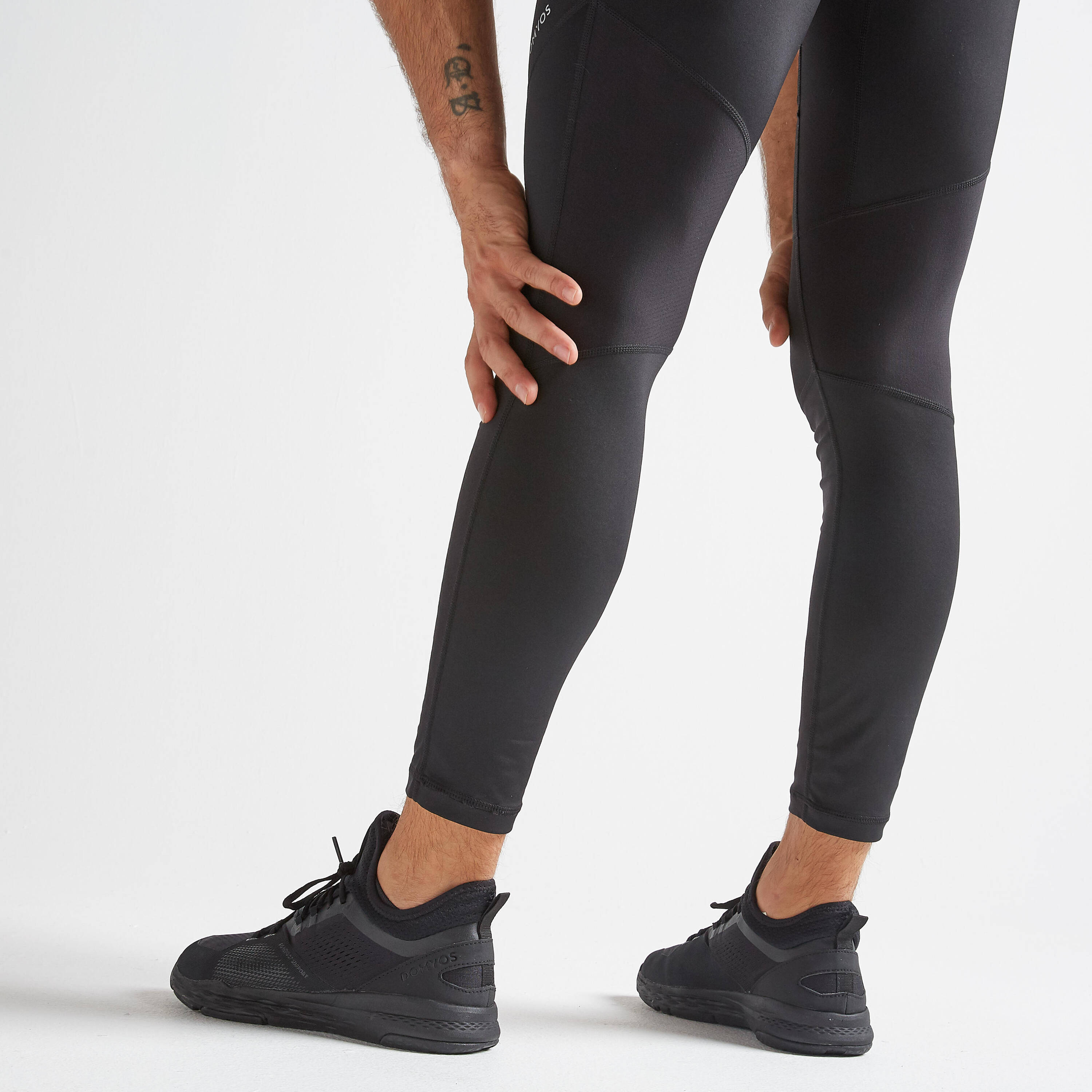 Men Gym Tights Polyester Skin-Fit Black -  5