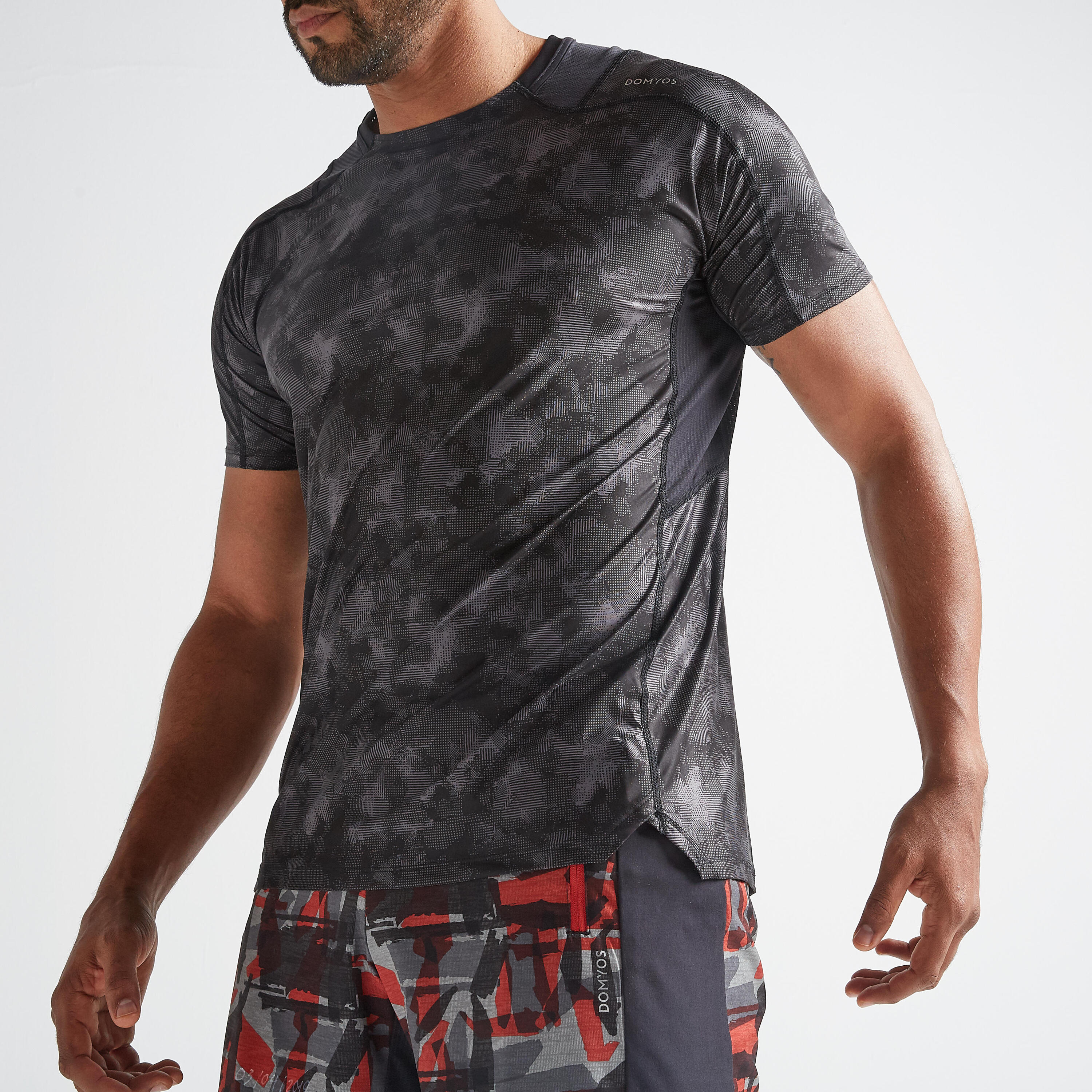 FTS 500 Fitness Cardio Training T-Shirt - Grey/Black 4/9