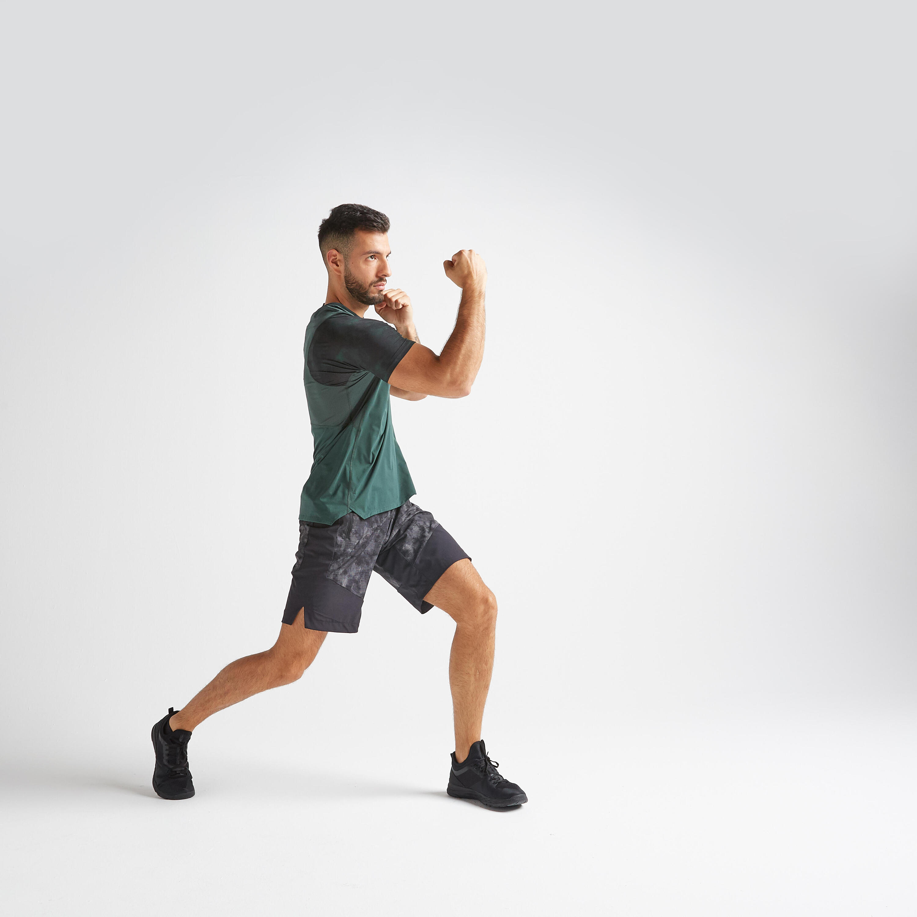 FTS 500 Fitness Cardio Training T-Shirt - Khaki/Green 2/8