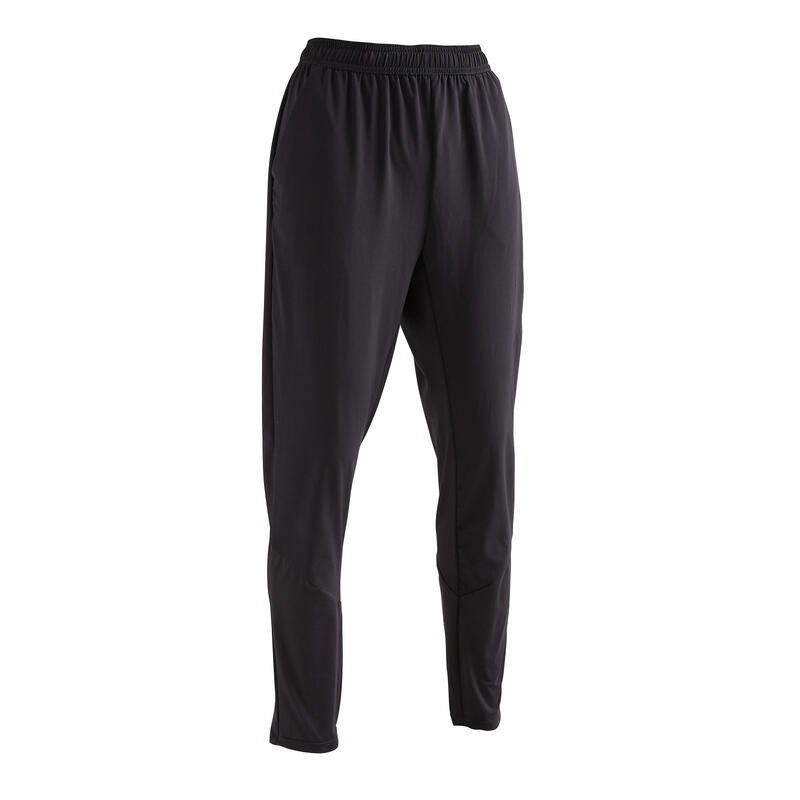 Pantalon jogging coupe carotte Fitness Cardio Femme Noir