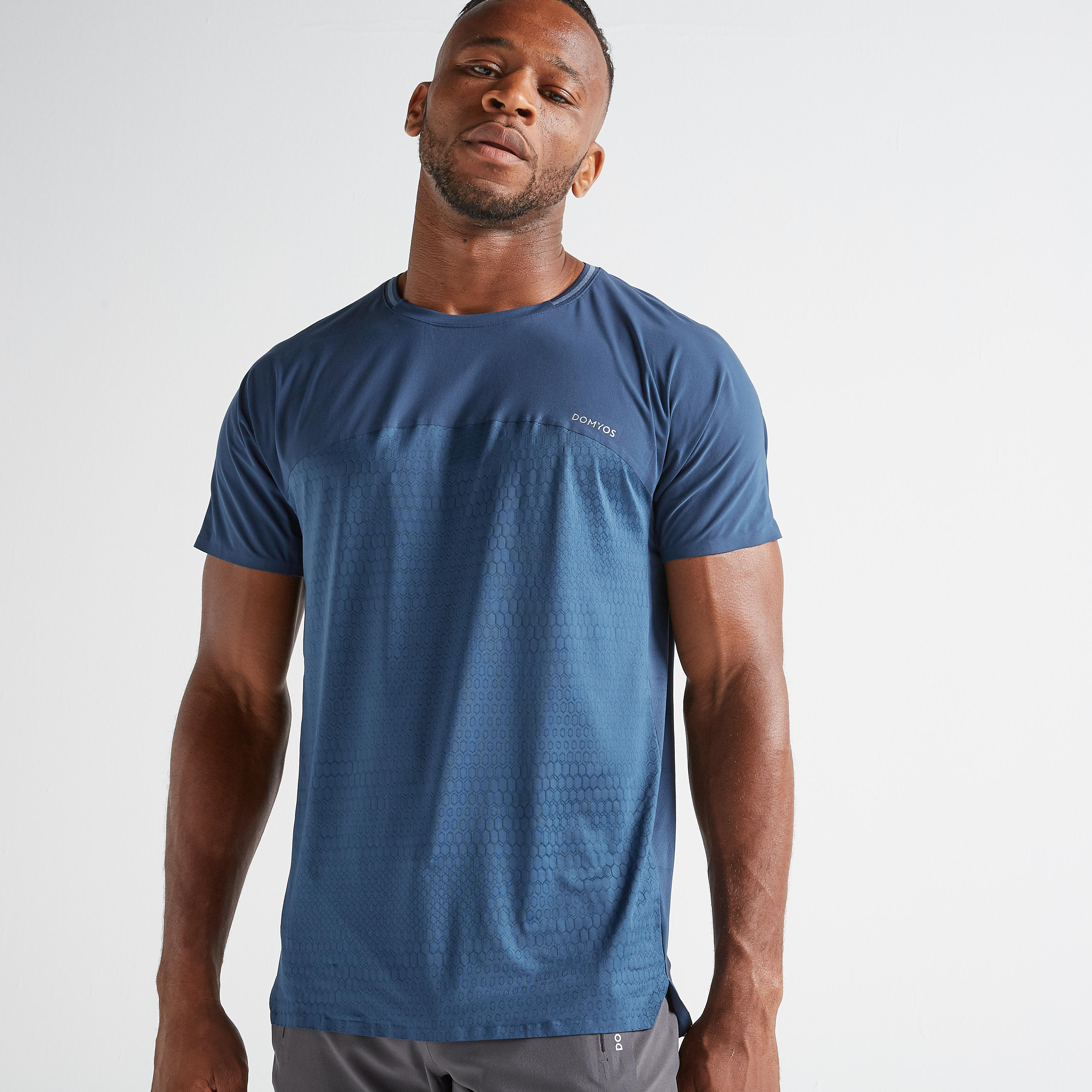 

Men' Advance Ultra Light Fitness T-Shirt - Blue -  By DOMYOS | Decathlon
