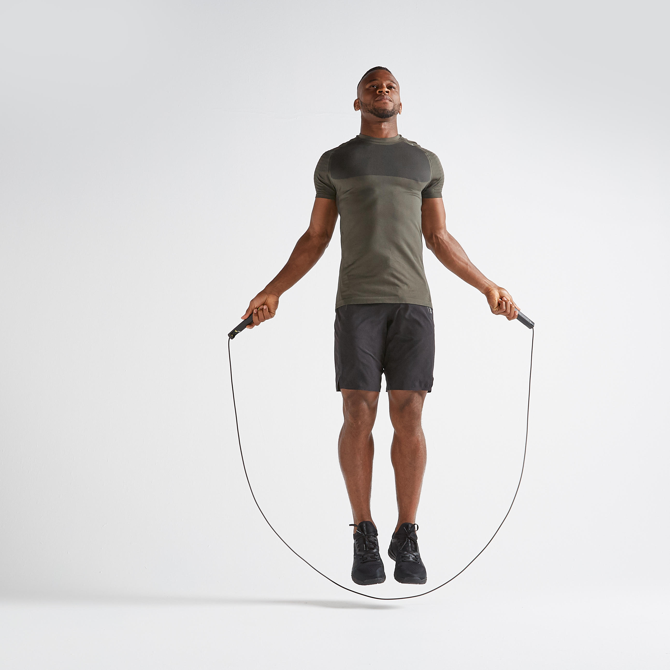 

Men's Advance Ultra Light Fitness T-Shirt - Khaki -  By DOMYOS | Decathlon
