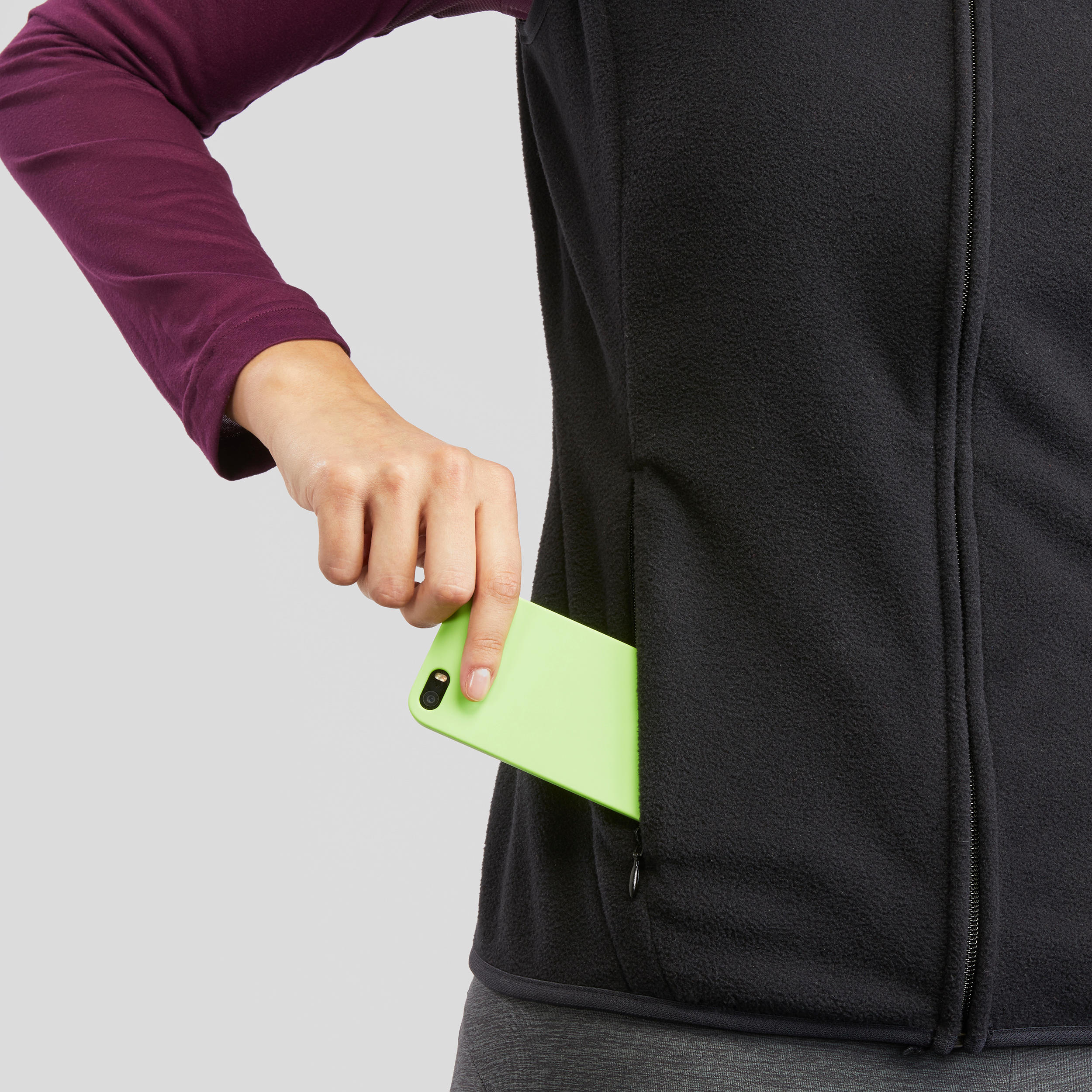 Women’s Fleece Hiking Vest - MH 120 - QUECHUA