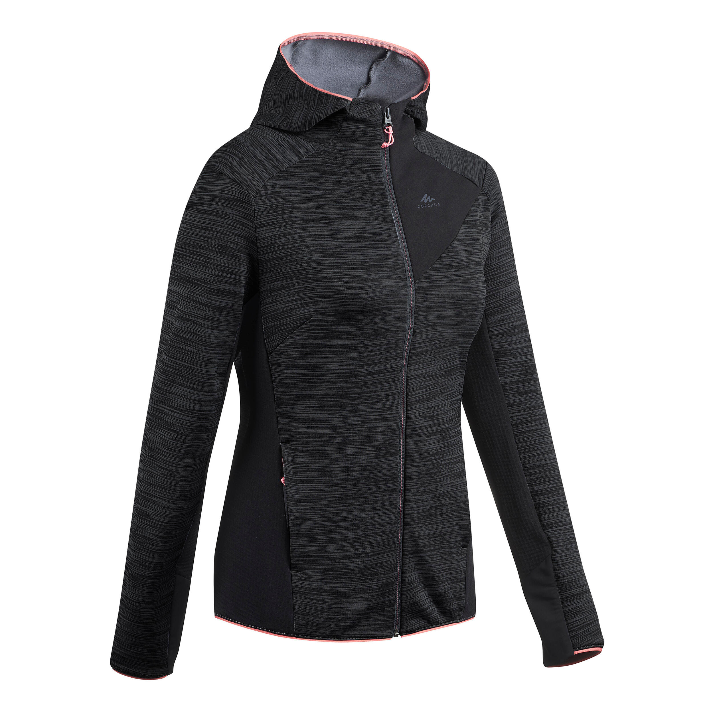 Women's Fleece Jacket - SH 900 Black - Black - Quechua - Decathlon