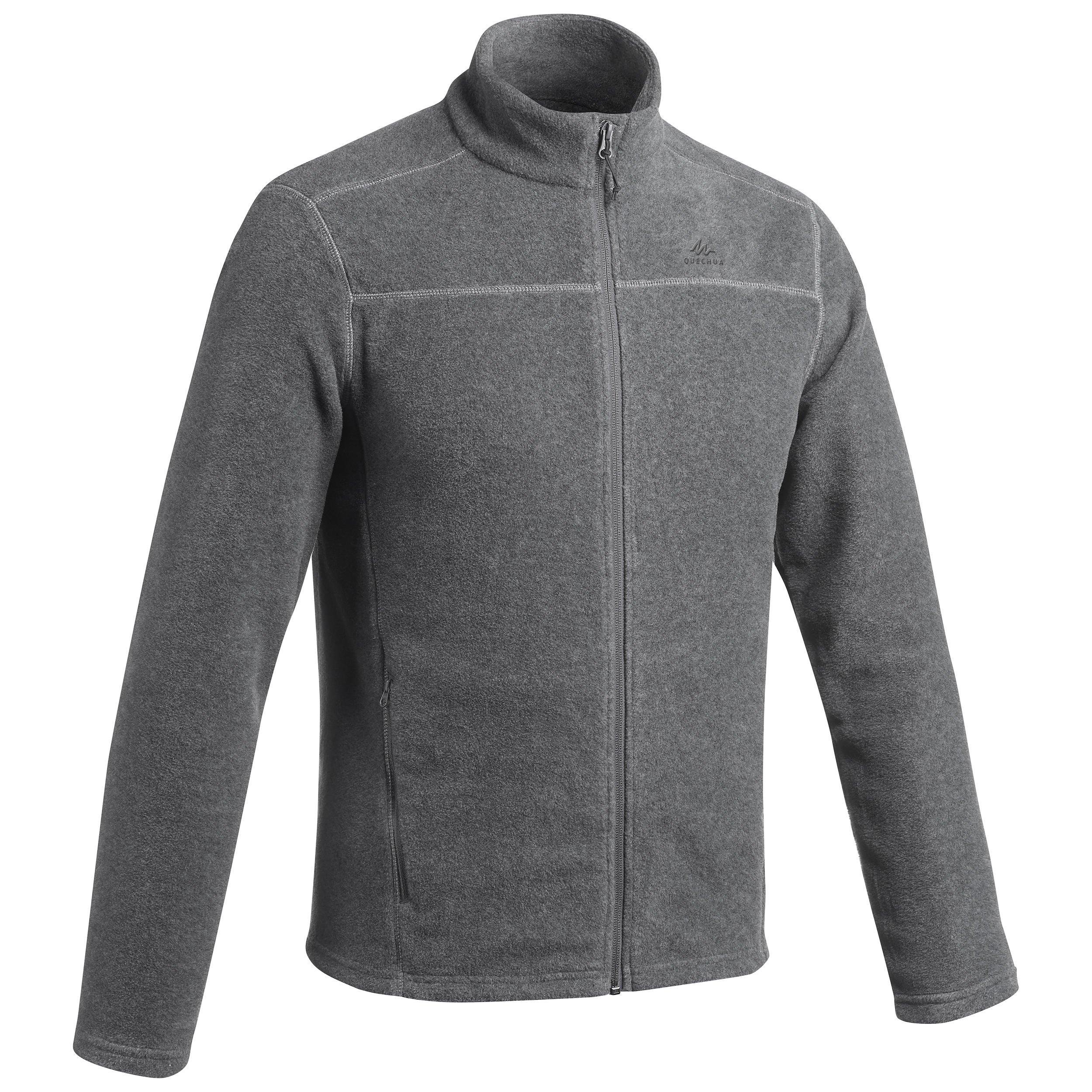 Buy Mens Hiking Fleece Jacket Grey Online | Decathlon