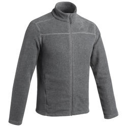 Chaqueta polar de senderismo montaña hombre MH120 Gris jaspeado 