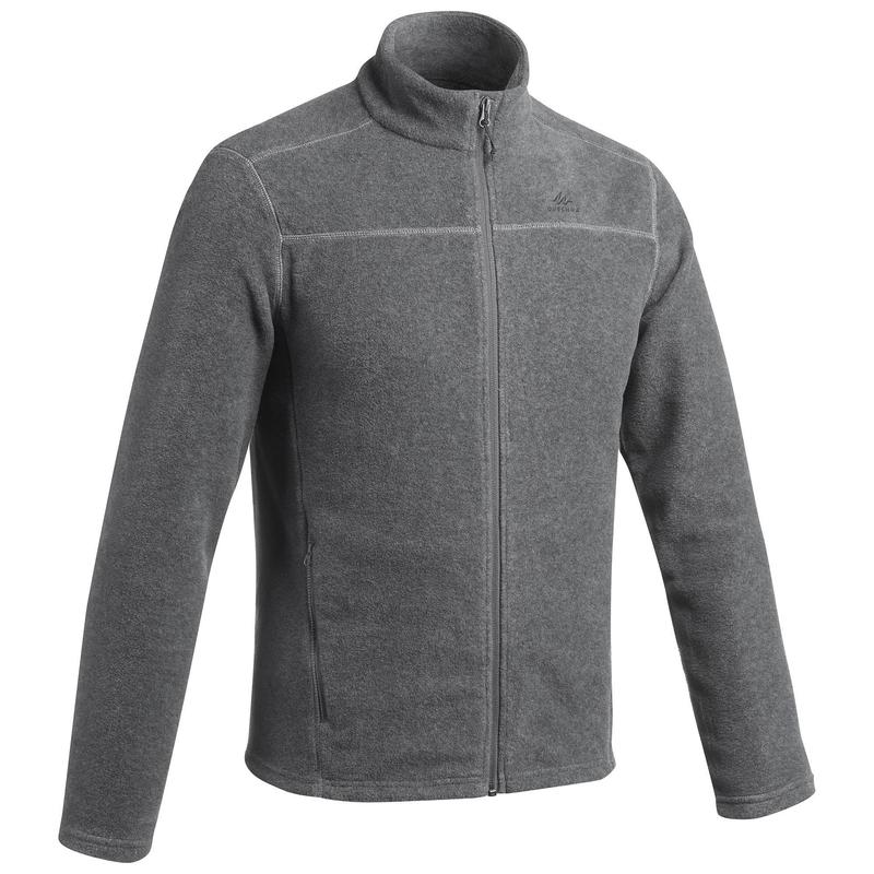 Polaire de randonnée montagne homme, MH100full zip gris