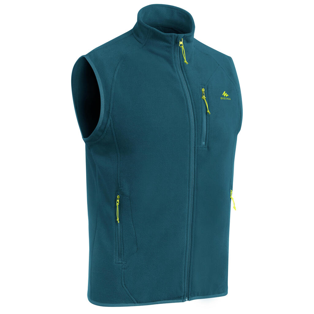 Ανδρικό γιλέκο fleece ορεινής πεζοπορίας mh120 - τυρκουάζ