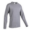 Men's Long-Sleeved Pilates and Gentle Gym T-Shirt 100 - Grey