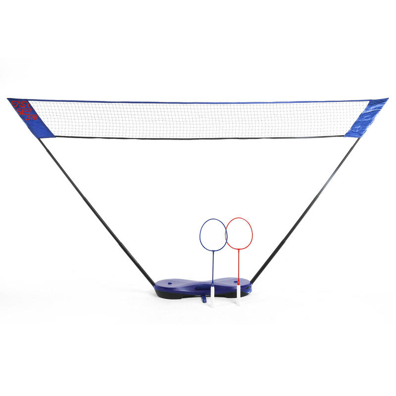 Set de Badminton complet avec filet 295 x 38 x 154 cm, raquettes, volants  et étui de rangement Bleu - Cdiscount Sport