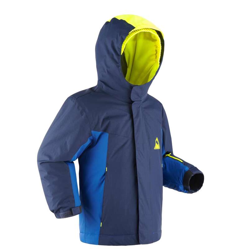 KID'S JACKETS OR PANTS REGULAR SKIERS - KIDS' D-SKI JKT PNF 500 - NAVY