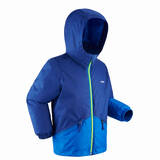 Kids’ warm and waterproof ski jacket – 100 blue