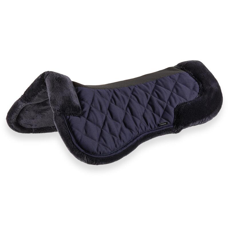 AMORTISSEUR CHEVAL ET PONEY MOUTON SYNTHETIQUE MARINE 500