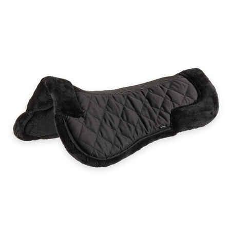 Pad para caballo de equitación Ovejero sintético - Fouganza 500 negro