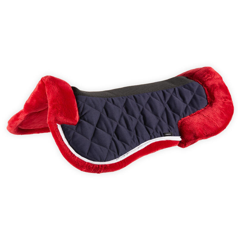 Amortisseur équitation mouton synthétique cheval et poney - 500 marine