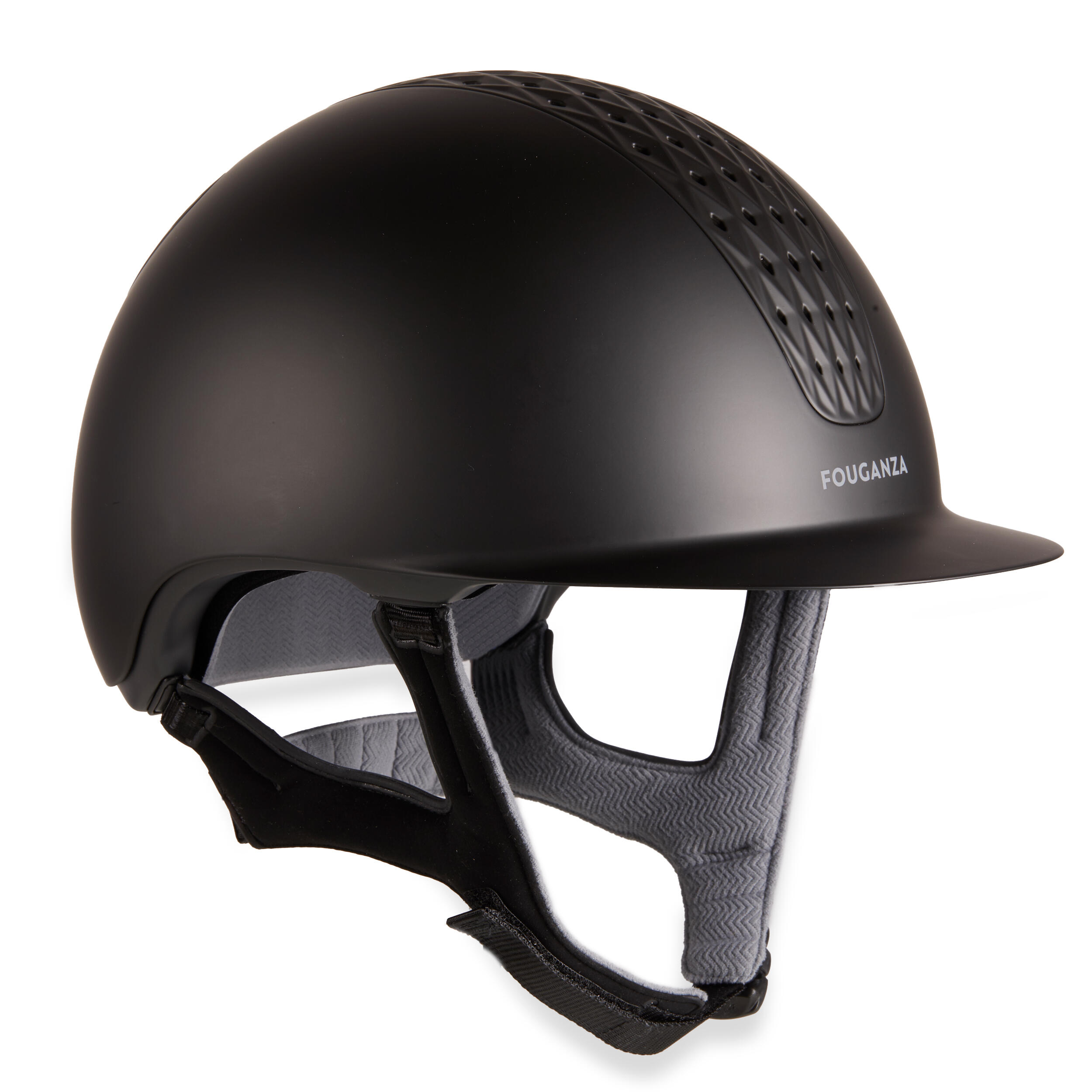 Casque équitation adulte et enfant 520 noir mat