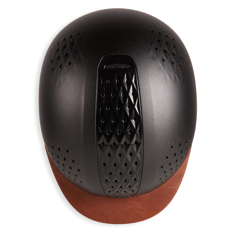 900 Horse Riding Helmet + Bag Black FOUGANZA Decathlon